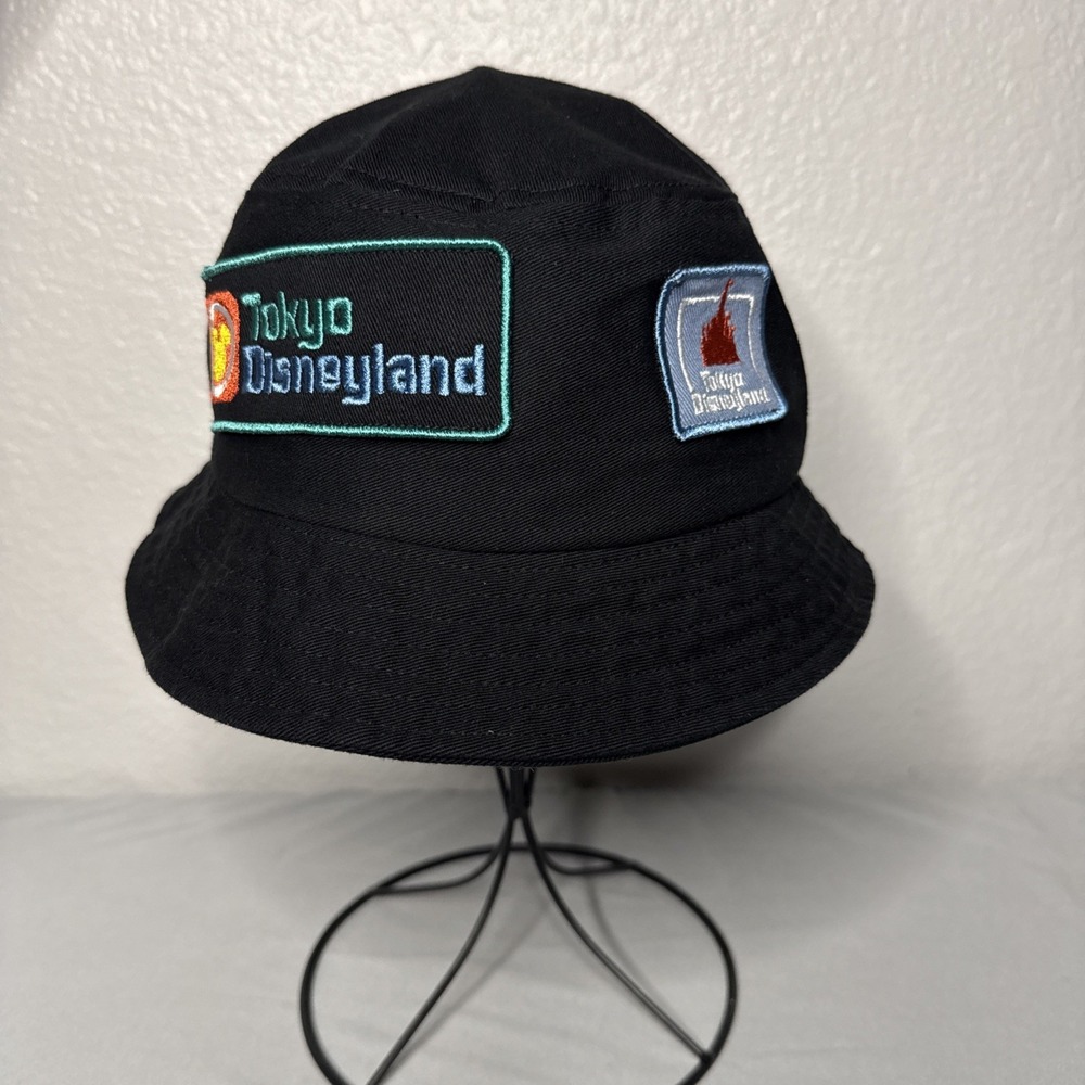 Tokyo Disneyland Resort Patches Mickey Mouse Bucket Hat Black 58cm